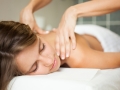 Young woman getting a massage